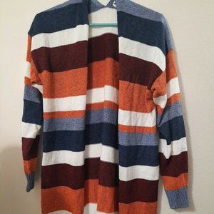 ECOWISH Women's Floral Striped Draped Cardigan